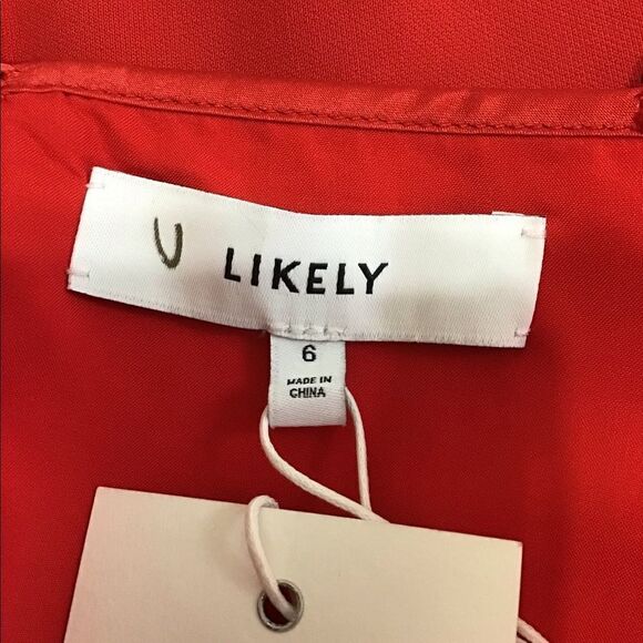 Likely Red Keela Flowy Maxi Sweetheart Neckline Gown Asymmetric Hem New Size 6 - Picture 8 of 13